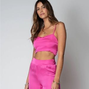 NWT - Stillwater Pink silky la bra top - s
